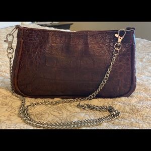 New Veari alligator bag w/ silver chain